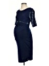 Isabella Oliver Blue Cocktail Dress Size 4 Maternity (1) - photo 1