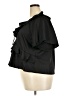 Old Navy 100% Polyester Black Short Sleeve Blouse Size 2X - photo 5