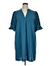 Unbranded 100% Polyester Solid Teal Casual Dress Size XL - photo 1