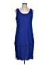 Patra Solid Blue Casual Dress Size 12 - photo 1