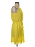 BCX 100% Polyester Solid Yellow Cocktail Dress Size S - photo 4
