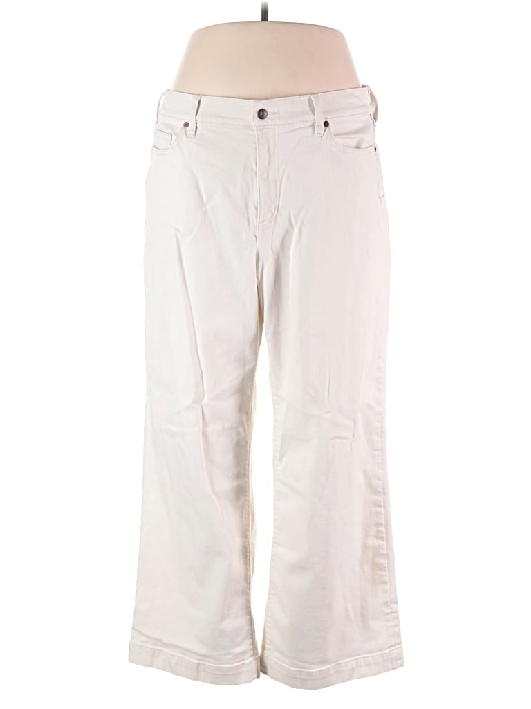Pre-owned Lands' End Jeans In Ivory