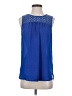 Pleione 100% Polyester Blue Sleeveless Blouse Size S - photo 1