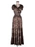 Unbranded Paisley Brown Casual Dress Size S - photo 1