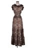 Unbranded Paisley Brown Casual Dress Size S - photo 2