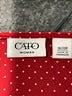 Cato 100% Polyester Red Short Sleeve Blouse Size 18/20w - photo 7