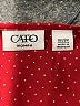 Cato 100% Polyester Red Short Sleeve Blouse Size 18/20w - photo 9