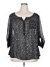 Torrid 100% Polyester Gray 3/4 Sleeve Blouse Size 2X Plus (2) - photo 1