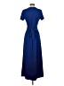 Aqua Solid Blue Casual Dress Size L - photo 2
