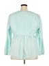 Torrid 100% Cotton Teal Long Sleeve Blouse Size 2X Plus (2) - photo 2