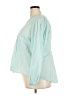 Torrid 100% Cotton Teal Long Sleeve Blouse Size 2X Plus (2) - photo 5