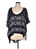 Free People 100% Cotton Blue Poncho Size L - photo 1