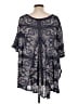 Free People 100% Cotton Blue Poncho Size L - photo 2