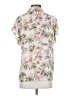alex & lili 100% Polyester Tropical Ivory Short Sleeve Blouse Size S - photo 2