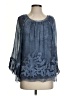 Le Marais 100% Silk Blue Blouse Size S - photo 1