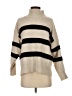 Line & Dot 100% Acrylic Stripes Tan Turtleneck Sweater Size S - photo 1