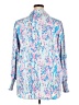 Fashion 100% Polyester Paisley Blue Long Sleeve Blouse Size XXL - photo 2