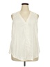 Torrid 100% Polyester Ivory Sleeveless Blouse Size 2X Plus (2) - photo 1