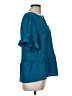 MICHAEL Michael Kors 100% Polyester Teal Short Sleeve Blouse Size M - photo 4