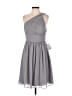 Donna Morgan 100% Polyester Solid Gray Cocktail Dress Size 4 - photo 1