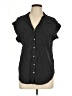 Jachs Girlfriend 100% Rayon Polka Dots Black Short Sleeve Blouse Size L - photo 1