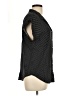 Jachs Girlfriend 100% Rayon Polka Dots Black Short Sleeve Blouse Size L - photo 4