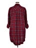 Torrid Plaid Burgundy 3/4 Sleeve Button-Down Shirt Size 2X Plus (2) - photo 2