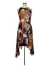 Laundry by Shelli Segal 100% Polyester Paisley Multi Color Brown Cocktail Dress Size 14 - photo 1