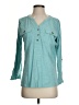 Gloria Vanderbilt Teal Long Sleeve Henley Size S - photo 1