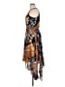 Laundry by Shelli Segal 100% Polyester Paisley Multi Color Brown Cocktail Dress Size 14 - photo 5