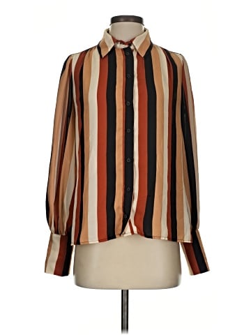 Eva Mendes by New York & Company Long Sleeve Blouse (view 1)