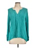 RXB Teal Long Sleeve Blouse Size L - photo 1