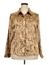 Kathie Lee Animal Print Gold Long Sleeve Blouse Size 18/20W - photo 1