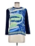 J. McLaughlin Blue 3/4 Sleeve Top Size M - photo 1