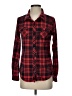 Marlow 100% Polyester Plaid Red Long Sleeve Blouse Size S - photo 1