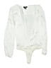 Paige 100% Polyester White Bodysuit Size S - photo 1