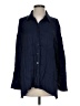 Zara Solid Blue 3/4 Sleeve Button-Down Shirt Size S - photo 1