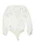 Paige 100% Polyester White Bodysuit Size S - photo 2