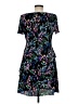 Connected Apparel 100% Polyester Print Black Casual Dress Size 8 (petite) - photo 2