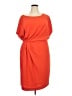 MM. LaFleur 100% Polyester Solid Orange Cocktail Dress Size 20 - photo 1