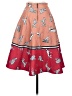 Hutch 100% Polyester Print Red Casual Skirt Size 00 - photo 2