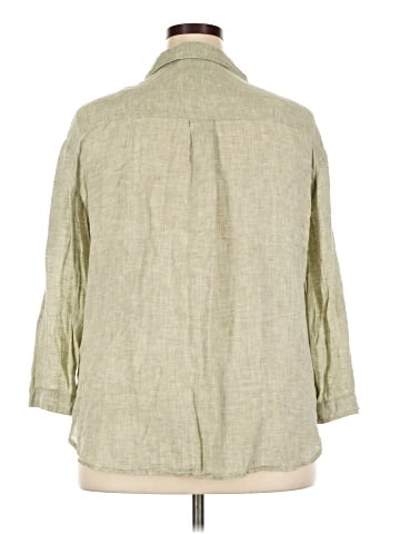 Jaeger 3/4 Sleeve Button-Down Shirt (view 2)