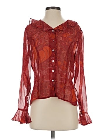 Tess Long Sleeve Silk Top (view 1)