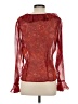 Tess 100% Silk Red Long Sleeve Silk Top Size S - photo 2