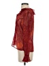Tess 100% Silk Red Long Sleeve Silk Top Size S - photo 5