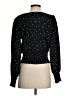 Aqua 100% Polyester Polka Dots Black Long Sleeve Blouse Size S - photo 2