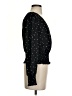 Aqua 100% Polyester Polka Dots Black Long Sleeve Blouse Size S - photo 4