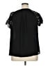 Torrid 100% Polyester Black Short Sleeve Blouse Size 1X Plus (1) - photo 2