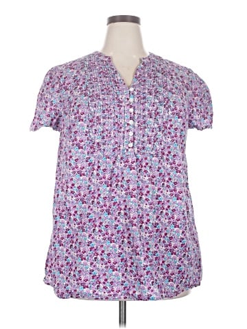 Woman Within Short Sleeve Blouse (view 1)