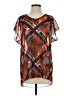 CAbi 100% Polyester Brown Short Sleeve Blouse Size XS - photo 1